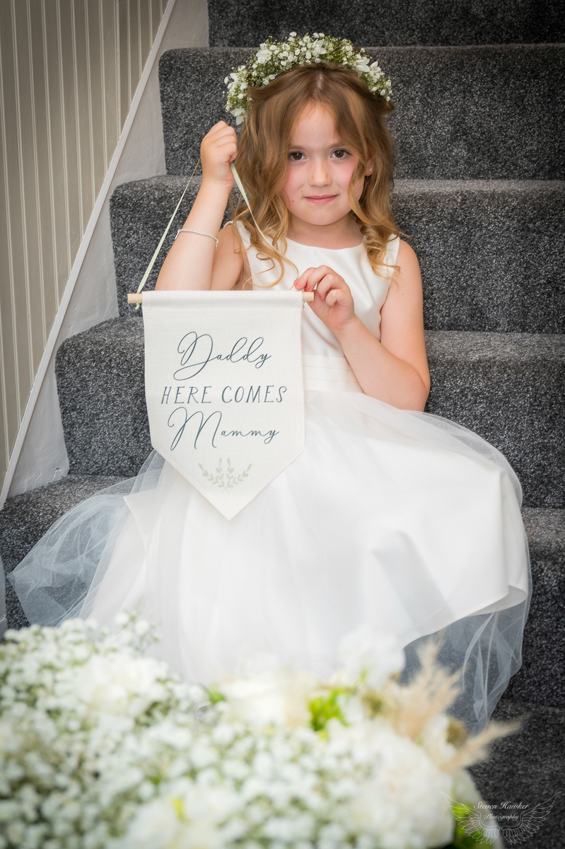 Little girl ready for wedding