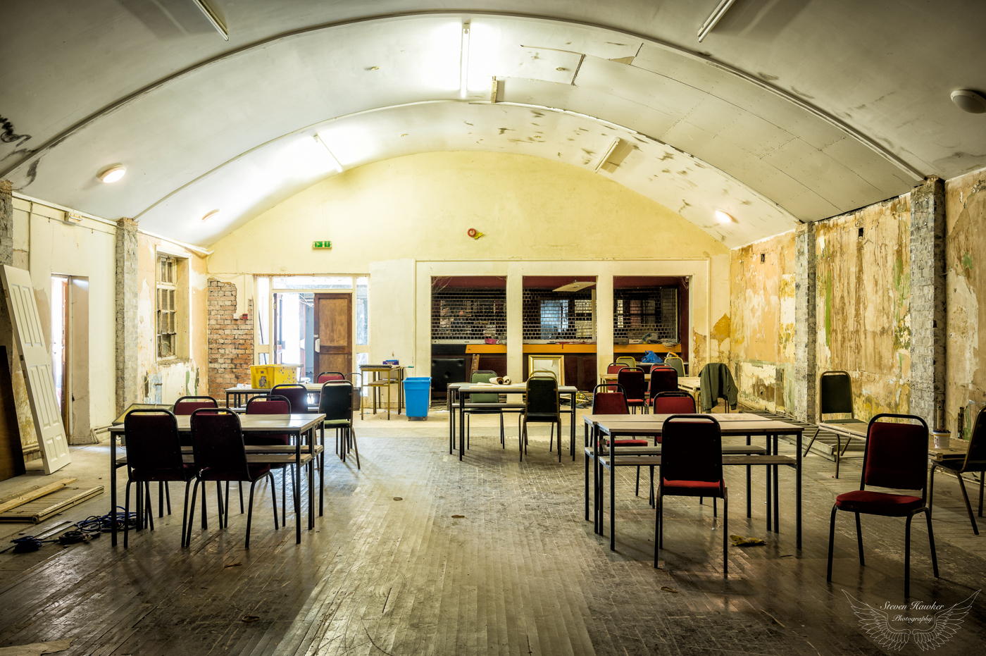 Inside Cefn Fforest Miners Institute