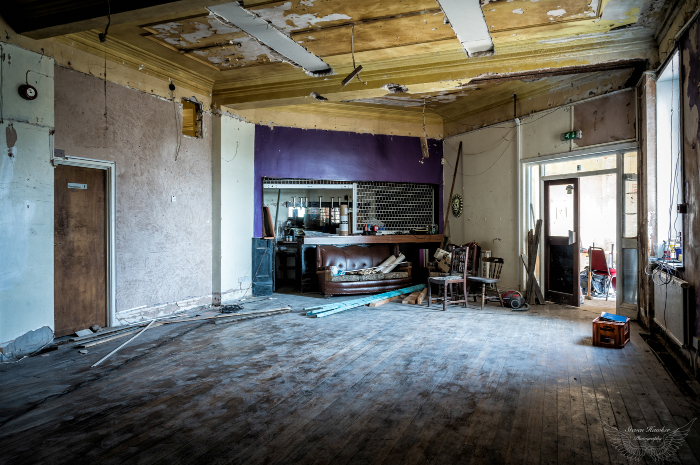 Inside Cefn Fforest Miners Institute